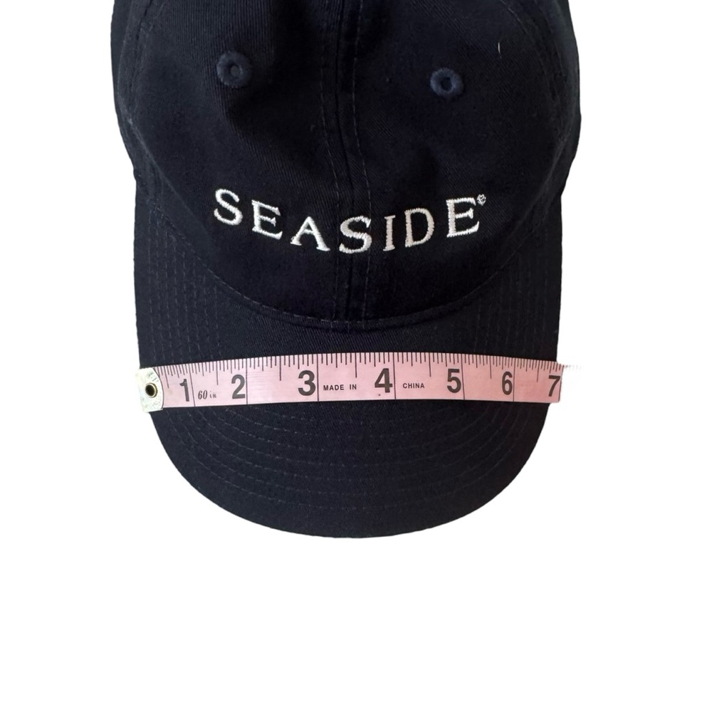 Seaside‎ Embroidered Adjustable Baseball Cap Navy Blue White - Picture 10 of 11